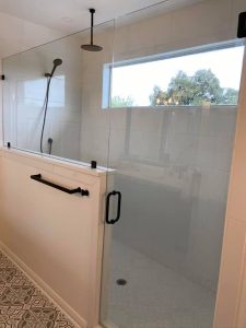 Remodeled shower from a Master Bathroom remodel that was remodeled for whole house remodel in Comfort Texas