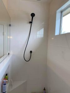 Remodeled shower from a Master Bathroom remodel that was remodeled for whole house remodel in Comfort Texas