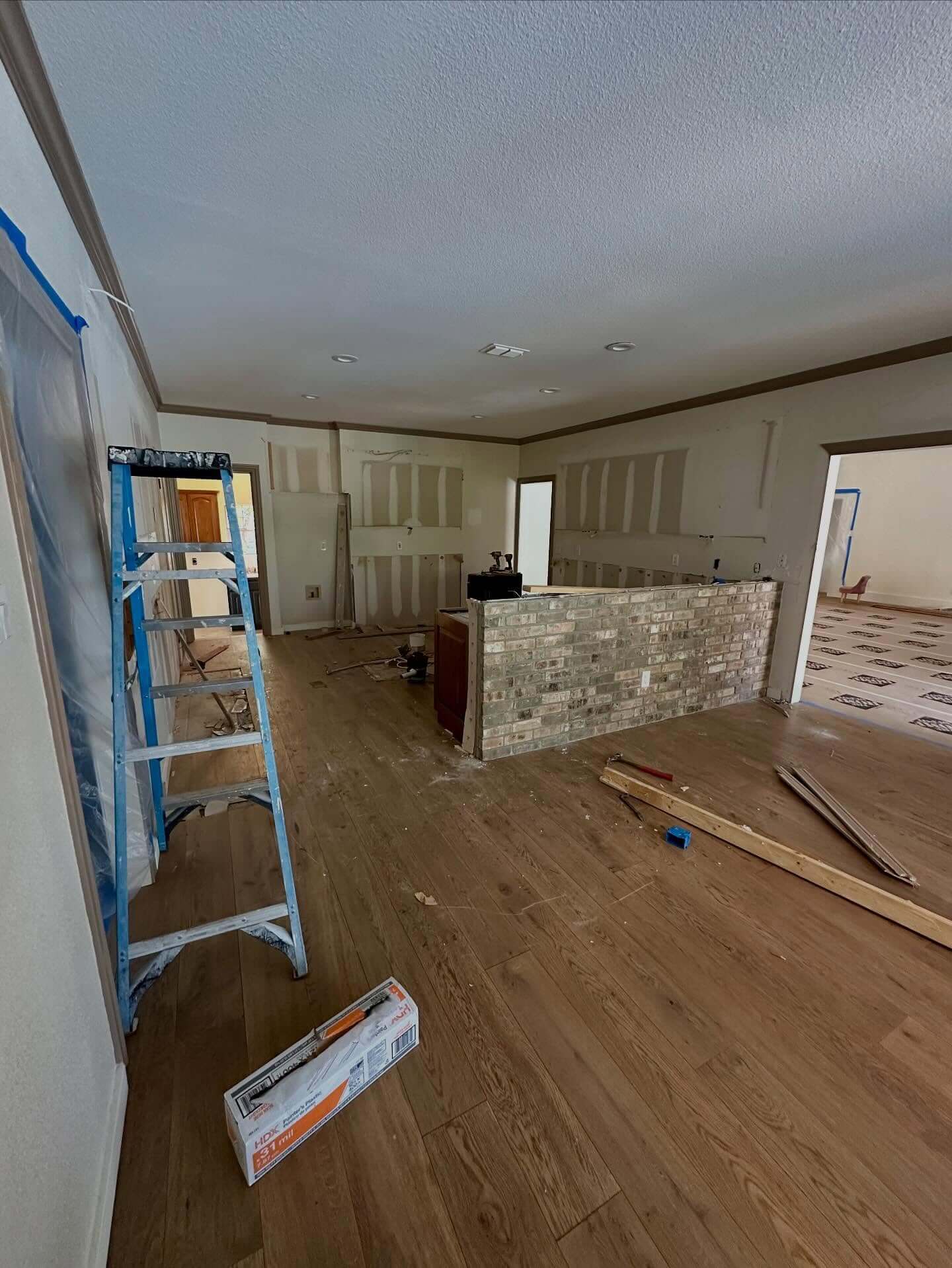Demo in progress for kitchen remodeled in Fair Oaks Ranch TX by Shaw Construction Services