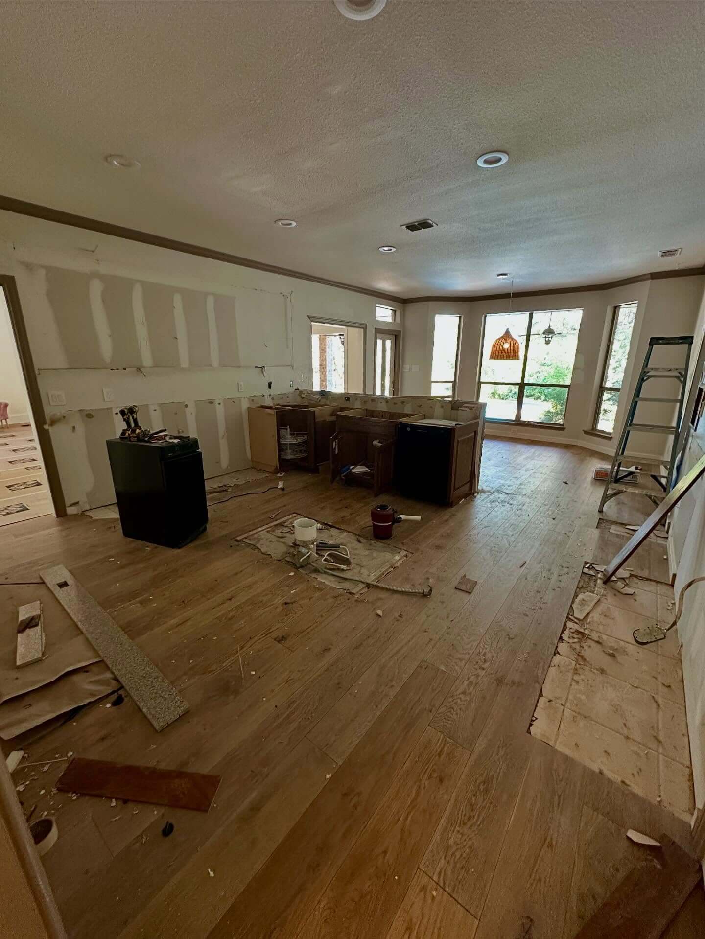 Demo in progress for kitchen remodeled in Fair Oaks Ranch TX by Shaw Construction Services